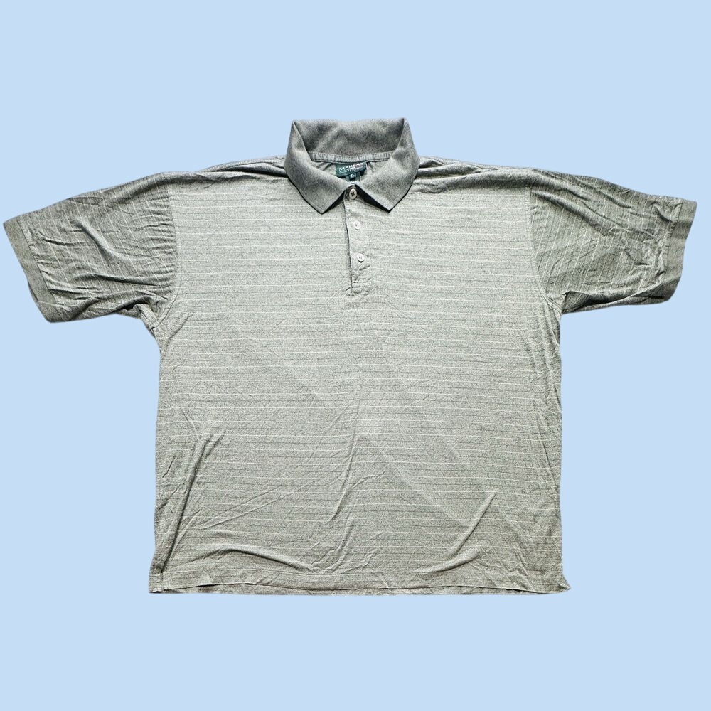 Marbas Polo Shirt Mens XL Grey Italian Golf Concept Mercerized Cotton TPC Logo